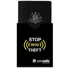 [해외]팩세이프 RFIDsleeve 50 RFID Blocking Passport Protector, Black, One Size