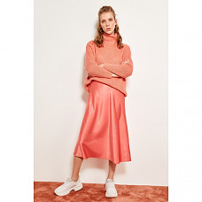 트랜드욜 Trendyol Skirt Coral Red Mustard Silver TOFSS19WX0013
