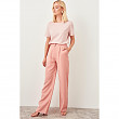 Trendyol Salmon Pink High Waist Straight Leg Pants Lyocell Women's Trousers 2019 Spring Office Lady Workear Pants TWOSS19BB0132
