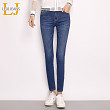 LEIJIJEANS 2019 Spring Plus Size 여성 스키니진 청바지