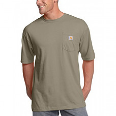 칼하트 K87 포켓 티셔츠 Carhartt Men's K87 Workwear Pocket Short Sleeve T-Shirt - Desert