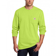 칼하트 K126 롱슬리브 티셔츠 Carhartt Men's Workwear Jersey Pocket Long-Sleeve Shirt K126 - Sour Apple