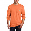 칼하트 K126 롱슬리브 티셔츠 Carhartt Men's Workwear Jersey Pocket Long-Sleeve Shirt K126 - Orange