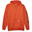 칼하트 미드웨이트 슬리브 로고 후드티 Carhartt Men's Midweight Sleeve Logo Hooded Sweatshirt (Regular and Big & Tall Sizes) - Amber Wood Heather