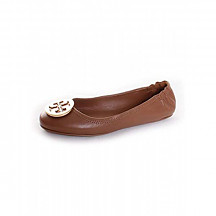 [해외] 토리버치 여성 클로즈드 토우 Tory Burch Womens Minnie Closed Toe Slide Flats - Royal Tan / Gold