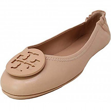 [해외] 토리버치 여성 클로즈드 토우 Tory Burch Womens Minnie Closed Toe Slide Flats - Sand