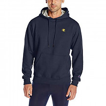 [해외] 챔피온 후드티 Champion Men's Powerblend Fleece Pullover Hoodie - Navy/Team Gold Embroidered C Logo