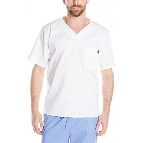 [해외] 칼하트 스크럽 Carhartt Men's Ripstop Utility Scrub Top - White