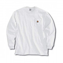[해외] 칼하트 K126 롱슬리브 티셔츠 Carhartt Men's Workwear Jersey Pocket Long-Sleeve Shirt K126 (Regular and Big & Tall Sizes) - White