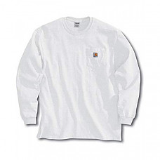 [해외] 칼하트 K126 롱슬리브 티셔츠 Carhartt Men's Workwear Jersey Pocket Long-Sleeve Shirt K126 (Regular and Big & Tall Sizes) - White
