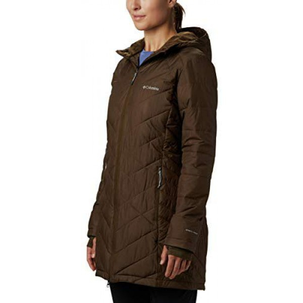 [해외] 콜롬비아 여성 롱후드 자켓 Columbia Women's Heavenly Long Hooded Jacket - Olive Green
