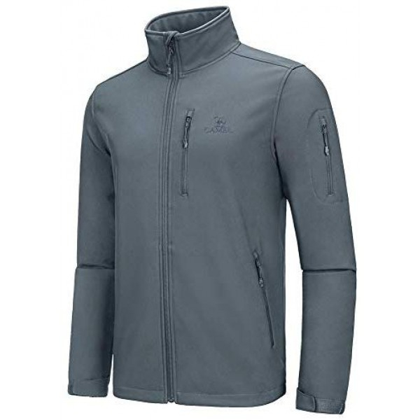 [해외] 카멜 크라운 남성 소프트셀 방수 자켓 플리스 CAMEL CROWN Mens Softshell Jacket Fleece Lined Waterproof Windproof Lightweight Outdoor Jackets Full Zip Hiking Work