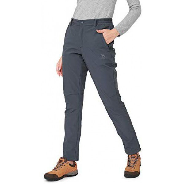 [해외] 카멜 크라운 방수 아웃도어 바지 CAMEL CROWN Womens Waterproof Softshell Fleece Lined Pants Warm Windproof Ski Snow Insulated Hiking Hunting Trousers