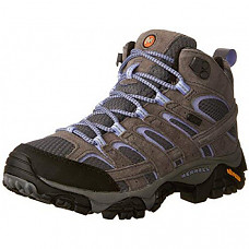 [해외] 머럴 여성 방수 하이킹 부츠  Merrell Women's Moab 2 Mid Waterproof Hiking Boot - Grey/Periwinkle