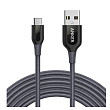 [해외] 앤커 파워라인 케이블 Powerline+ USB-C to USB-A, Double-Braided Nylon Fast Charging Cable, for Samsung Galaxy S10/ S9 / S9+ / S8 / S8+ , iPad Pro 2018, MacBook and More(Gray)