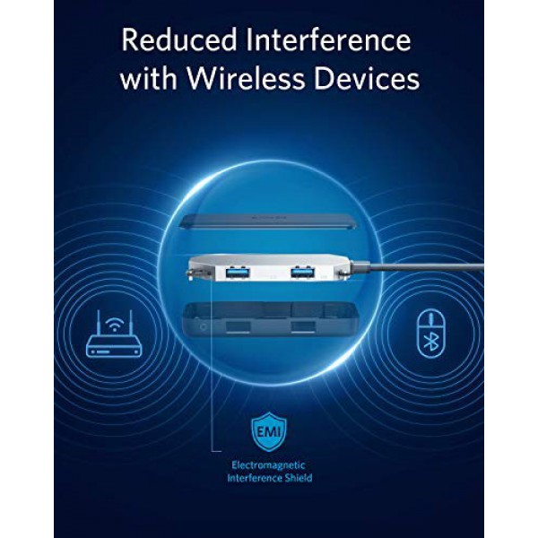 [해외] 앤커 5-in-1 USB 허브 아뎁터 Anker USB C Hub Adapter, USB C Adapter, with 4K USB C to HDMI , SD and microSD Card Reader, 2 USB 3.0 Ports, for MacBook Pro 2019/2018/2017, iPad Pro 2019/2018, Pixelbook, XPS, and More