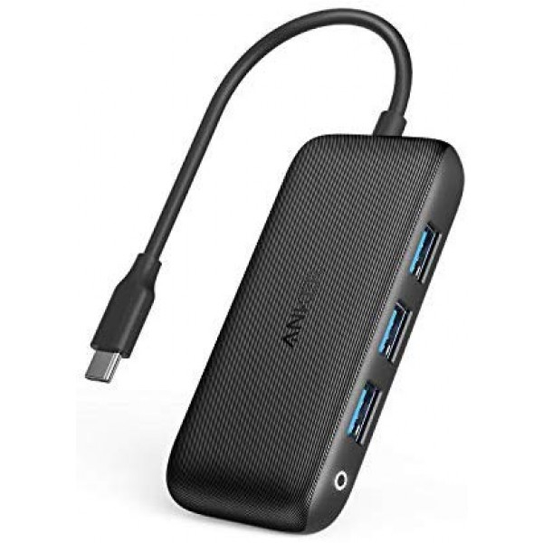 [해외] 앤커 4-in-1 USB-C 허브 어뎁터 Anker USB C Hub Adapter, PowerExpand  Hub with 1 Gbps Ethernet Port and 3 USB 3.0 Ports, for MacBook Pro, iMac Pro, ChromeBook, XPS and More