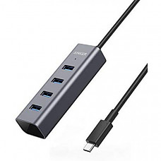 [해외] 앤커 4포트 USB 어뎁터 Anker USB C Hub, Aluminum USB C Adapter with 4 USB 3.0 Ports, for MacBook Pro 2018/2017, ChromeBook, XPS, Galaxy S9/S8, and More