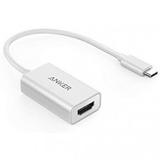 [해외] 앤커 휴대용 아뎁터 허브 Anker USB C to HDMI Adapter, Aluminum Portable USB C Hub, Supports 4K 60Hz, for MacBook Pro 2018/2017/2016, iPad Pro 2018, Chromebook, XPS, Galaxy S10/S9/S8, and More (Silver)