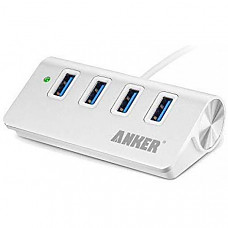 [해외] 앤커 4포트 휴대용 데이터 허브 Anker 4-Port USB 3.0 Unibody Aluminum Portable Data Hub with 2ft USB 3.0 Cable for MacBook, Mac Pro/Mini, iMac, XPS, Surface Pro, Notebook PC, USB Flash Drives, Mobile HDD, and More