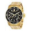 [해외] 인빅타 남성 프로다이버 컬렉션 시계 Invicta Men's 0072 Pro Diver Collection Chronograph 18k Gold-Plated Watch, Gold/Black