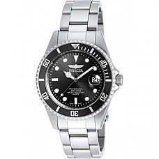 [해외] 인빅타 남성 프로다이버 아날로그 시계 Invicta Men's 8932OB Pro Diver Analog Quartz Silver; Dial color - Black Stainless Steel Watch