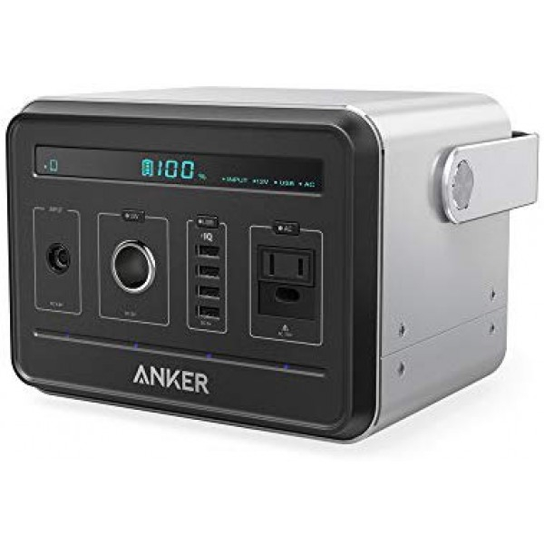 [해외] 앤커 휴대용 발전기 Anker Powerhouse, Compact 400Wh / 120000mAh Portable Outlet, Generator Rechargeable Power Source with Silent DC/AC Inverter, 12V Car/AC/USB Outputs for Camping, CPAP or Emergency Backup