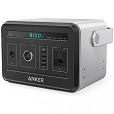 [해외] 앤커 휴대용 발전기 Anker Powerhouse, Compact 400Wh / 120000mAh Portable Outlet, Generator Rechargeable Power Source with Silent DC/AC Inverter, 12V Car/AC/USB Outputs for Camping, CPAP or Emergency Backup