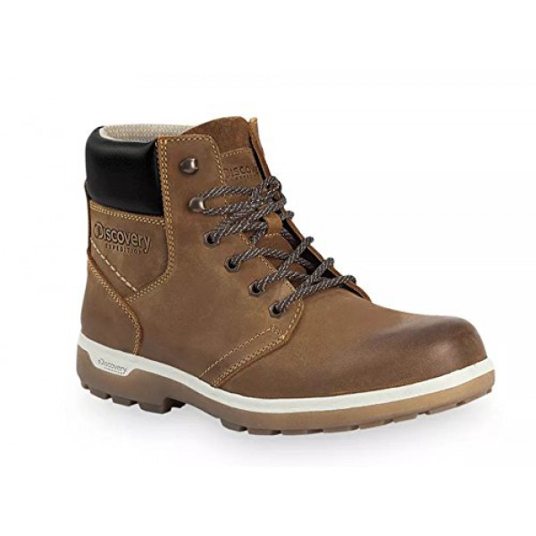 [해외] 디스커버리 익스페디션 남성 캐주얼 가죽 부츠 Discovery EXPEDITION Men's Casual Outdoor Tan Leather Lace-Up Boot w/Traction Sole