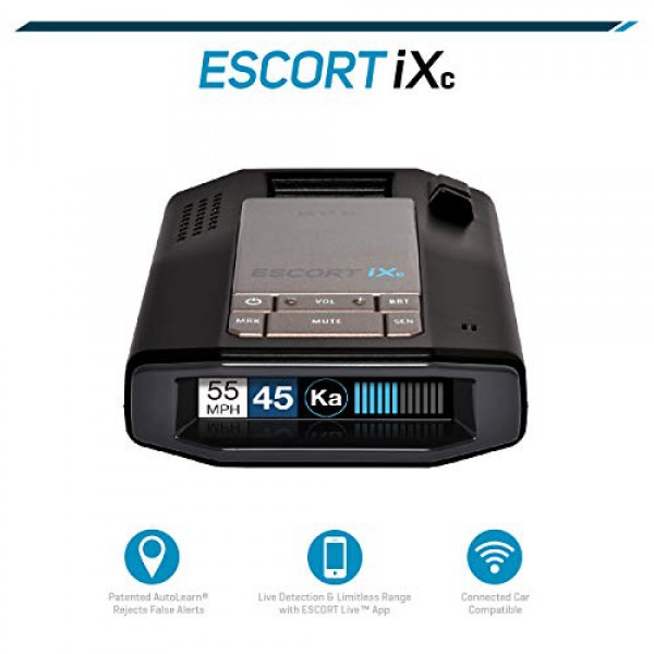 [해외] 에스코트 IXC 과속단속장치 탐지기 Escort IXC Laser Radar Detector - Extended Range, WiFi Connected Car Compatible, Auto Learn Protection, Voice Alerts, Multi Color Display