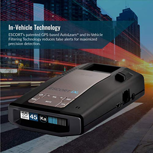 [해외] 에스코트 IXC 과속단속장치 탐지기 Escort IXC Laser Radar Detector - Extended Range, WiFi Connected Car Compatible, Auto Learn Protection, Voice Alerts, Multi Color Display
