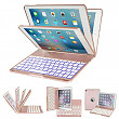 [해외] 아이패드 프로 9.7 키보드 케이스 iPad Pro 9.7 Keyboard Case，IEGROW 7 Colors LED Backlit Keyboard Slim Clamshell iPad Protective Cover for iPad Pro 9.7 Inches Model A1673/A1674/A1675(Rose Gold)