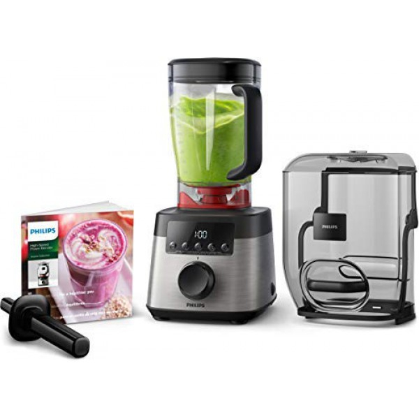 [해외] 필립스 고속파워 믹서기 HR3868/90 Philips Kitchen Appliances High Speed Power Blender with ProBlend Extreme Technology, Black and Silver