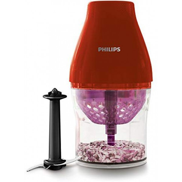 [해외] 필립스 멀티초퍼 Philips HR2505/42 Multichopper with Chop Drop Technology, Red