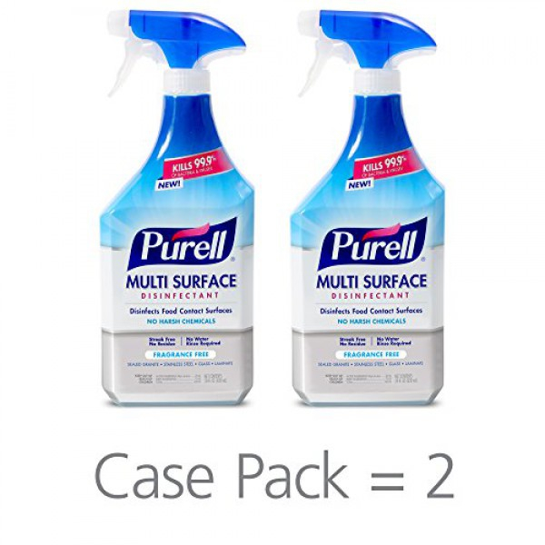 [해외] 퓨렐 다용도 세정 스프레이 828ml 2팩 PURELL Multi Surface Disinfectant Spray – Fragrance Free, VOTED 2018 PRODUCT OF THE YEAR - 28 oz. Spray Bottle (Pack of 2) - 2846-02-EC - 2846-02-ECCAL