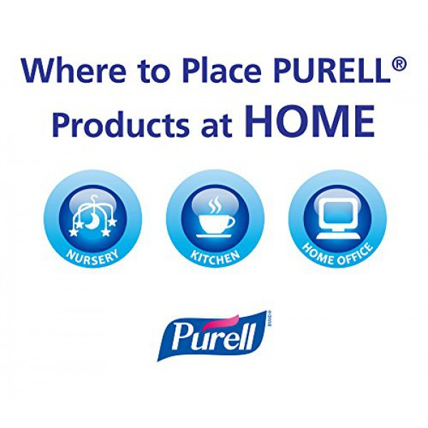 [해외] 퓨렐 손세정 수딩 젤 236ml(8oz) 4팩 PURELL Advanced Hand Sanitizer Soothing Gel for the workplace, Fresh scent, with Aloe and Vitamin E - 8 fl oz pump bottle (Pack of 4) - 9674-06-ECDECO