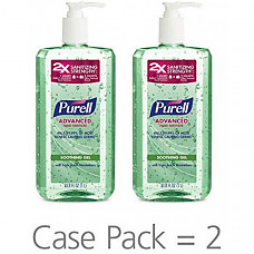[해외] 퓨렐 손세정 수딩 젤 1L(33.8oz)PURELL Advanced Hand Sanitizer Soothing Gel for the workplace, Fresh scent, with Aloe and Vitamin E - 1 Liter pump bottle (Case 2) - 3081-02-EC