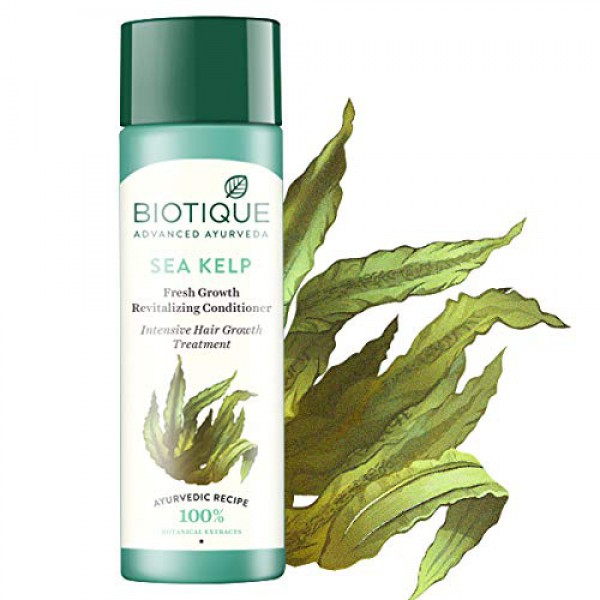 [해외] 바이오티크 헤어 컨디션너 Biotique Bio Sea Kelp Fresh growth Revitalizing Conditioner 120ml I 4.05 Oz. I Intensive Hair Growth Treatment