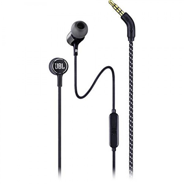 [해외] JBL 라이브100 유선 이어폰 Live 100 in-Ear Headphones with Remote - Black (JBLLIVE100BLKAM)