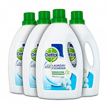 [해외] Dettol 데톨 항균 세탁 액상 세제 첨가제,(4Pack x 1.5 리터) Antibacterial Laundry Cleanser Liquid Additive, Fresh Cotton