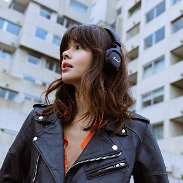 [해외] Marshall Mid ANC 능동형 소음 차단 무선 블루투스 헤드폰, Active Noise Cancelling On-Ear Wireless Bluetooth Headphone, Black (04092138)