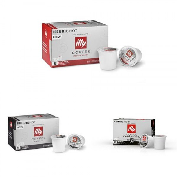 [해외] illy 일리 K-Cup Pods Bundle(Trio Medium Roast + Dark Roast + Extra Dark Roast)