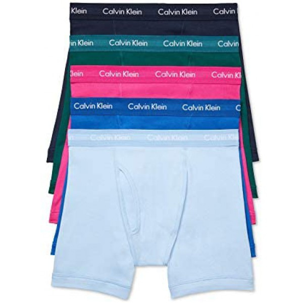 [해외] 캘빈 클라인 남성용 속옷(3Pack) Calvin Klein Underwear Men's Cotton Classics 3 Pack Boxer Briefs - Neptune/Thrill