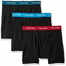 [해외] 캘빈 클라인 남성용 속옷(3pack) Calvin Klein Underwear Men's Cotton Classics 3 Pack Boxer Briefs - Black/Dresden Blue/Sea Green/Amaranth