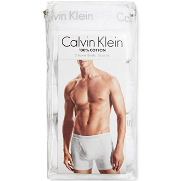 [해외] 캘빈 클라인 남성용 속옷(3pack) Calvin Klein Underwear Men's Cotton Classics 3 Pack Boxer Briefs - White