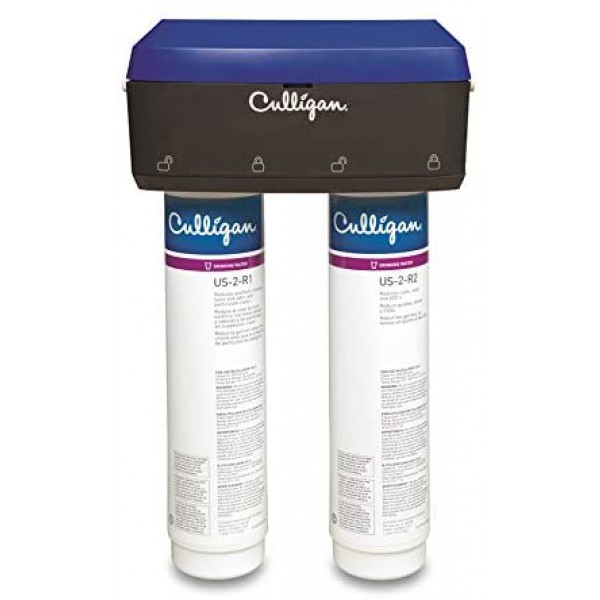 [해외] 컬리건 언더싱크 2단계 WTR 정수기(US-2 2Stage, 흰색) CULLIGAN US-2 2Stage Drink WTR System, 13.58 x 10.23 x 4.52, White