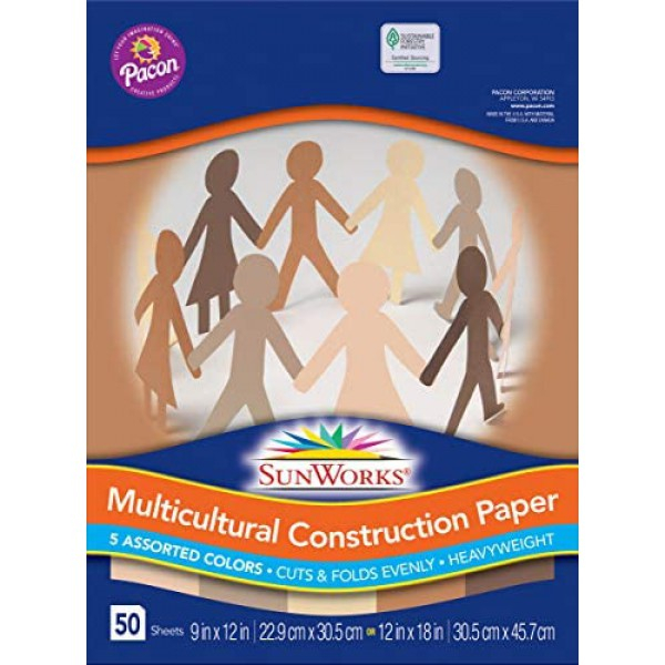 [해외] Pacon 공작종이 SunWorks 9509 Multicultural Construction Paper, 9