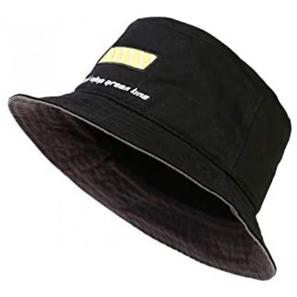 [해외] 바바마 버컷 모자 BABAMA Unisex Bucket Hats Crushable Cotton Fisherman Caps Women Brim Fedora Unisex Sun Black