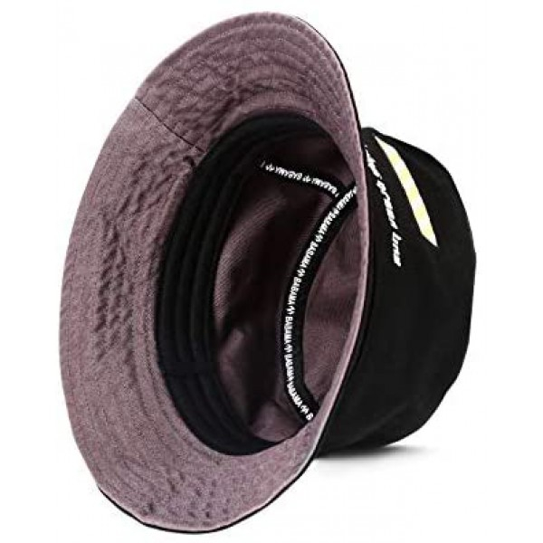 [해외] 바바마 버컷 모자 BABAMA Unisex Bucket Hats Crushable Cotton Fisherman Caps Women Brim Fedora Unisex Sun Black
