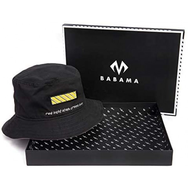[해외] 바바마 버컷 모자 BABAMA Unisex Bucket Hats Crushable Cotton Fisherman Caps Women Brim Fedora Unisex Sun Black